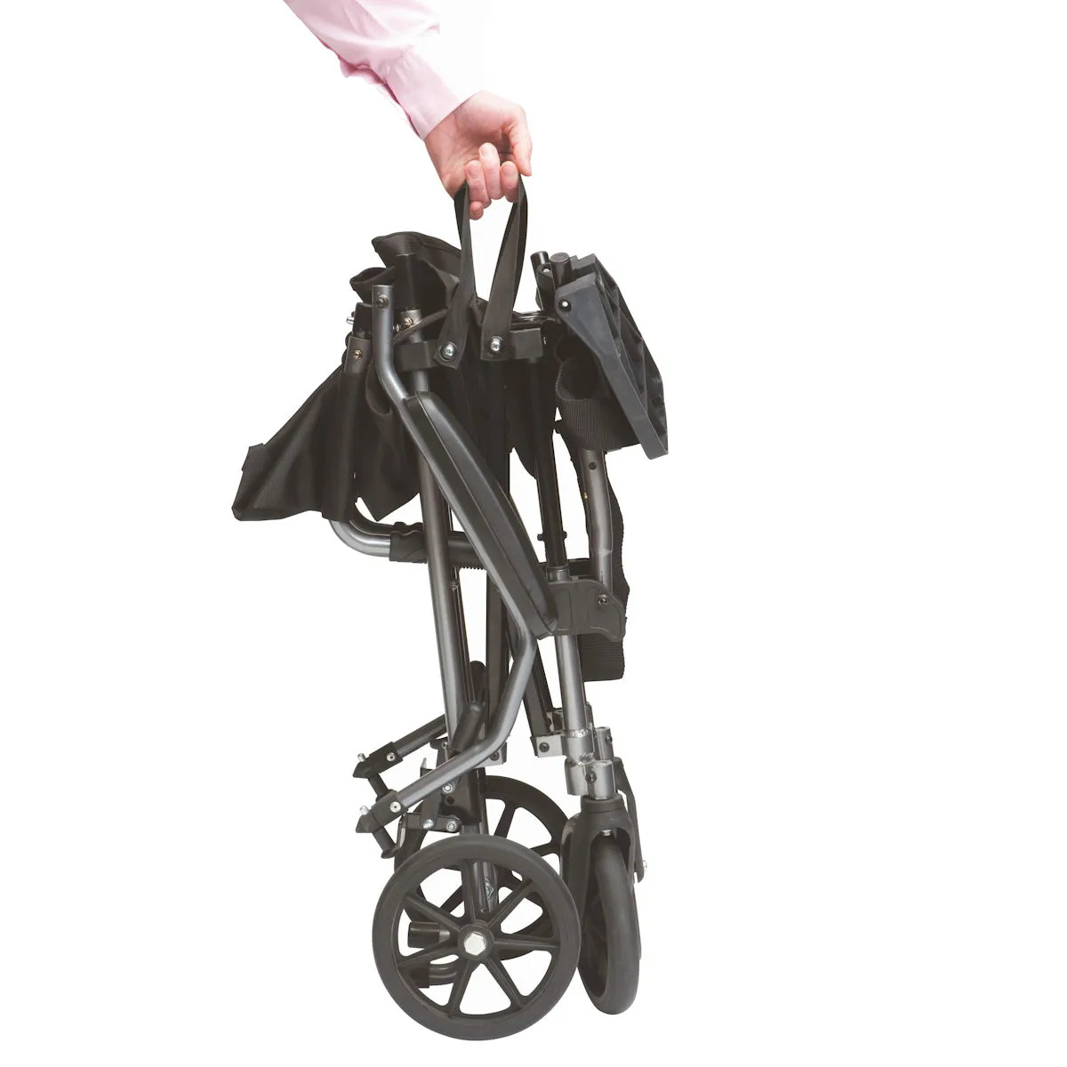 Travelite Aluminium Transport Chair Folded Carry Mode.jpg